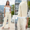 P74611 PANTALON FLOW CAMEL