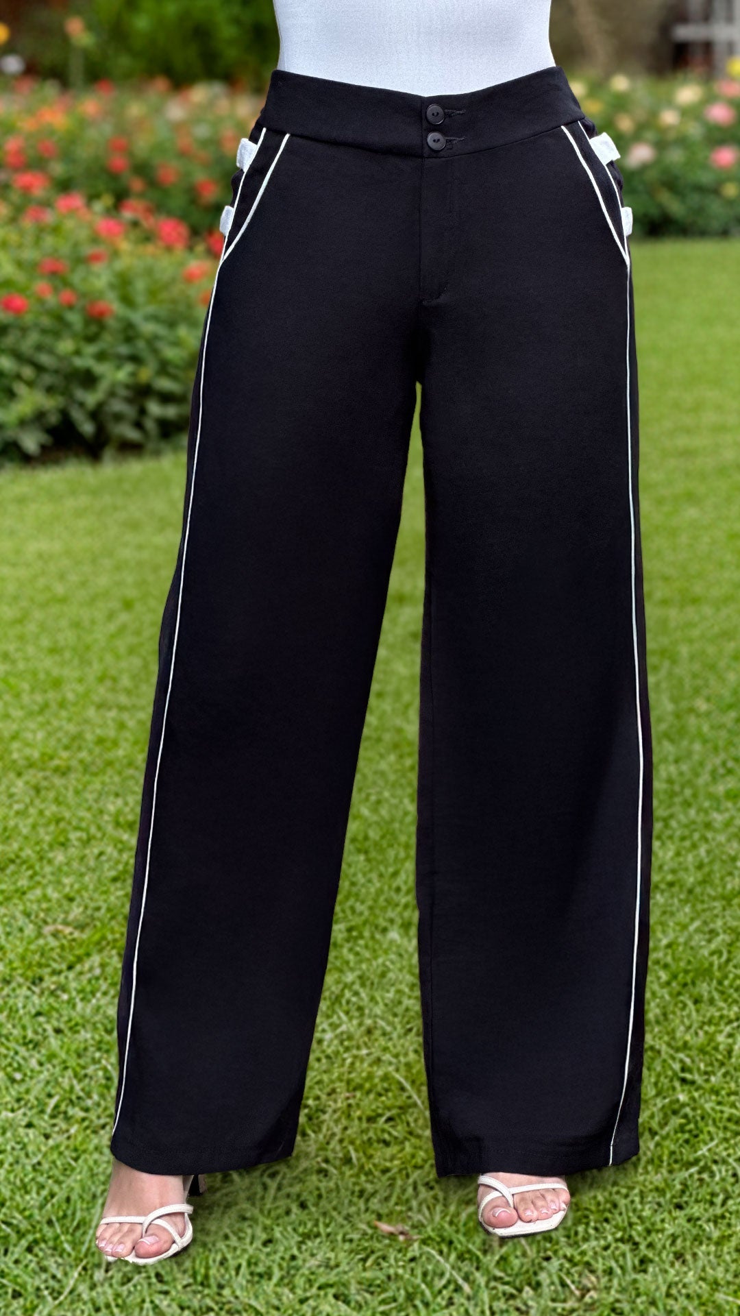 P74620 PANTALON FLOW NEGRO