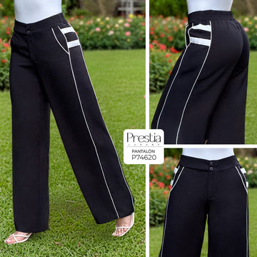 P74620 PANTALON FLOW NEGRO