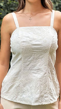 P74627 CONJUNTO LINO BORDADO MARFIL