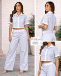 P74647 CONJUNTO POPELINA RAYAS AZUL