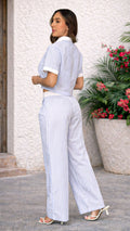 P74647 CONJUNTO POPELINA RAYAS AZUL