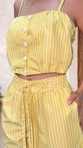 P74649 CONJUNTO POPELINA RAYAS AMARILLO