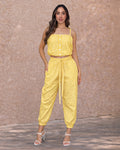 P74649 CONJUNTO POPELINA RAYAS AMARILLO