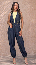 P74653 ENTERIZO CHAMBRAY AZUL