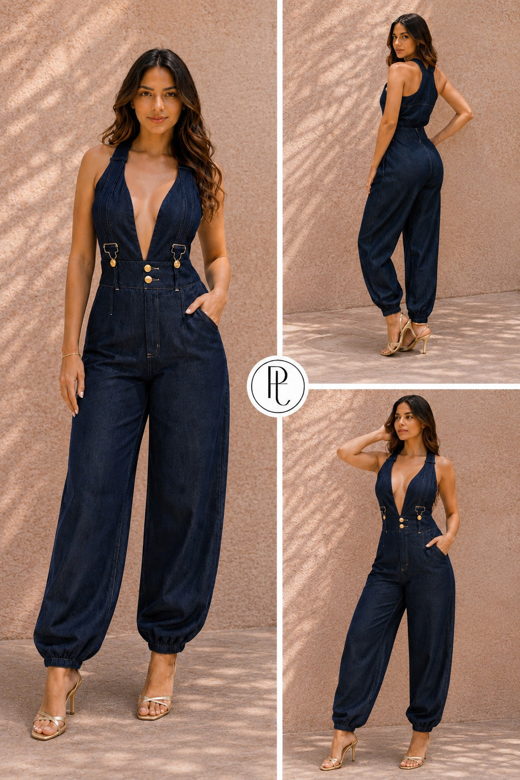 P74653 ENTERIZO CHAMBRAY AZUL