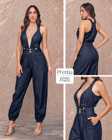 P74653 ENTERIZO CHAMBRAY AZUL