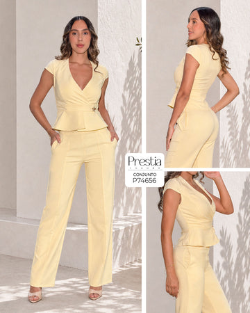 P74656 CONJUNTO NOCHES DE VIENA AMARILLO