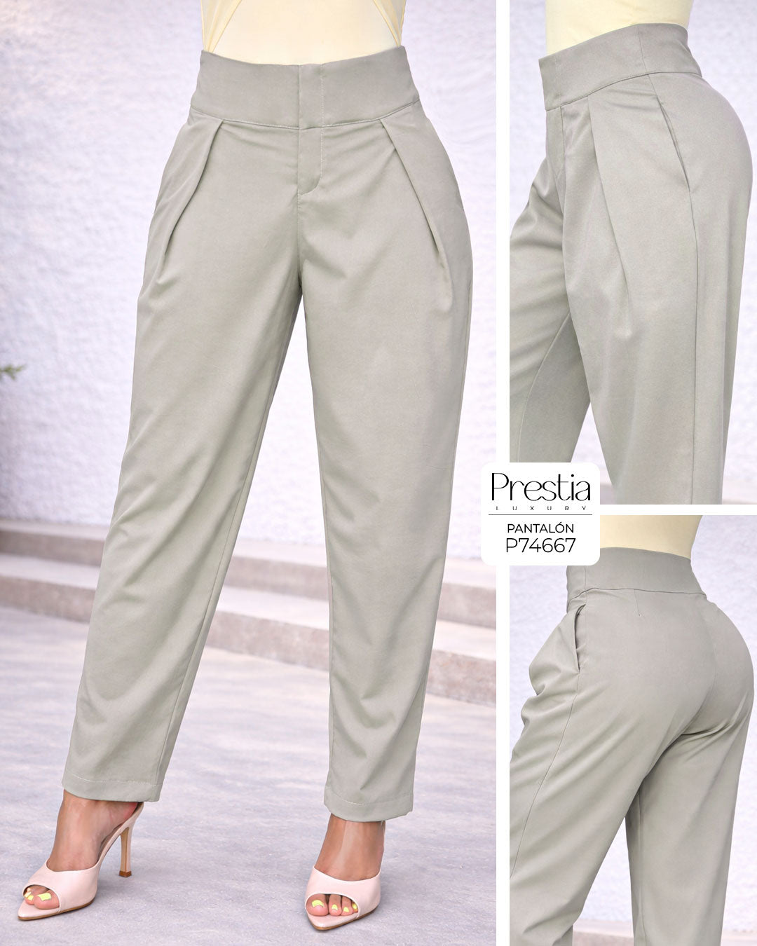 P74667 PANTALON CRETTA VERDE