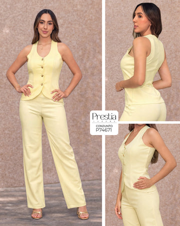 P74671 CONJUNTO NOCHES DE VIENA AMARILLO