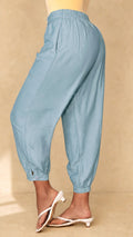 P74680 PANTALON LINO POLIESTER AZUL
