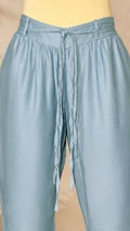 P74680 PANTALON LINO POLIESTER AZUL