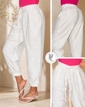 P74680 PANTALON LINO POLIESTER MARFIL
