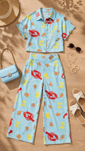 P74684 CONJUNTO DUBAI ESTAMPADO AZUL