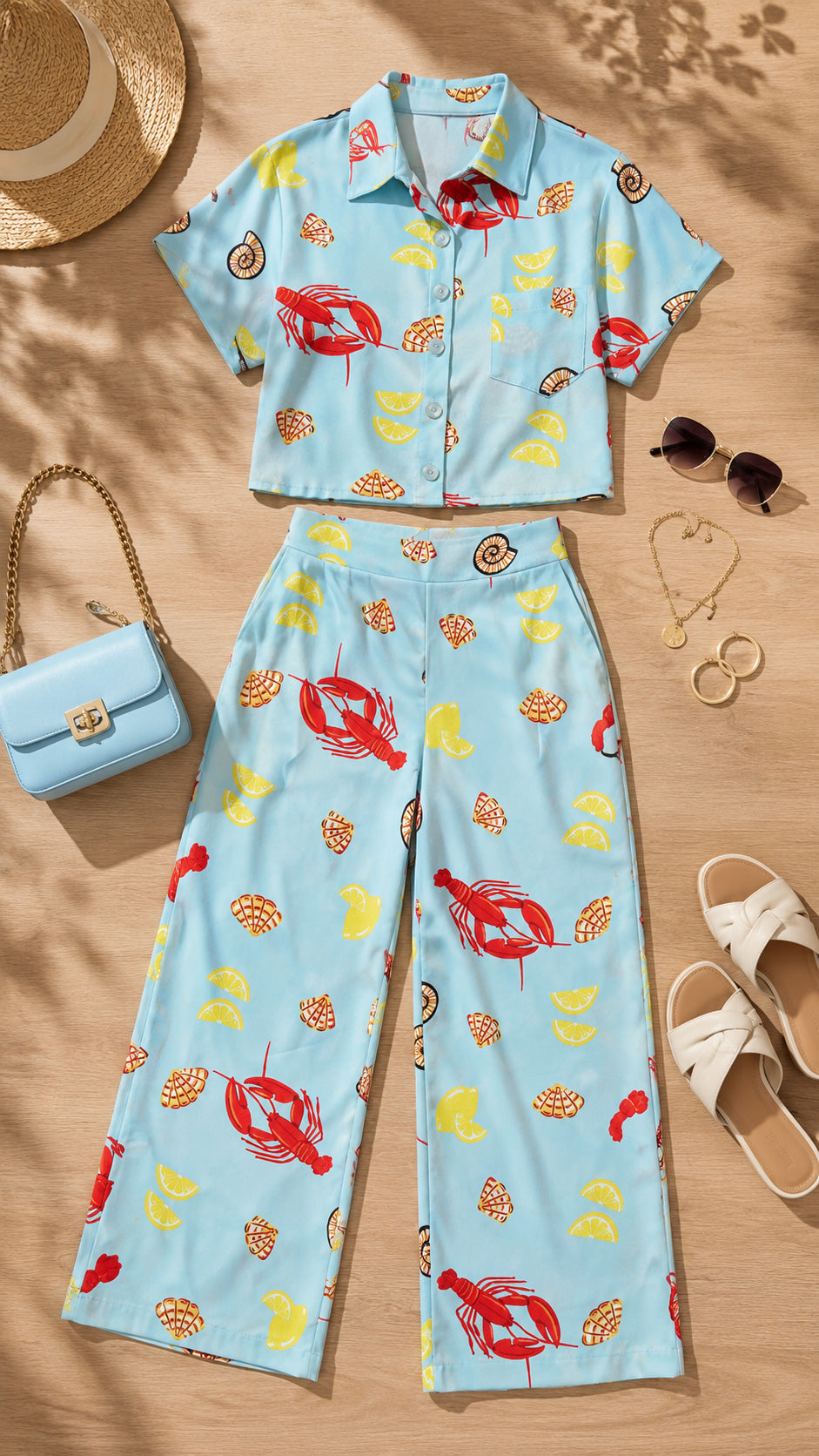 P74684 CONJUNTO DUBAI ESTAMPADO AZUL