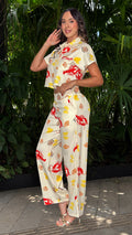 P74684 CONJUNTO DUBAI ESTAMPADO AMARILLO