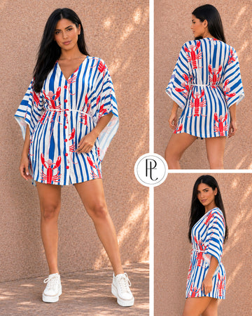 P74686 VESTIDO LINO CANGREJO