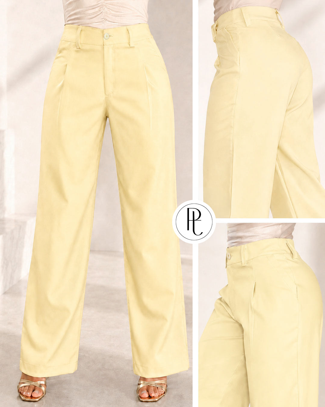 P74688 PANTALON NOCHES DE VIENA AMARILLO