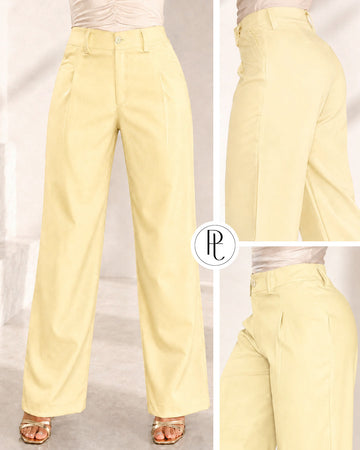 P74688 PANTALON NOCHES DE VIENA AMARILLO