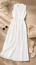 P74699 VESTIDO PLANO BLANCO