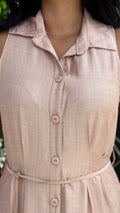 P74699 VESTIDO PLANO CAMEL