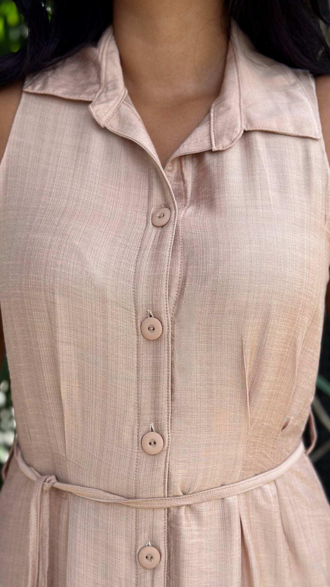 P74699 VESTIDO PLANO CAMEL