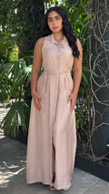 P74699 VESTIDO PLANO CAMEL