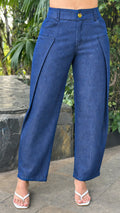 P74700 PANTALON CHAMBRAY AZUL