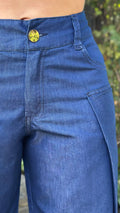 P74700 PANTALON CHAMBRAY AZUL