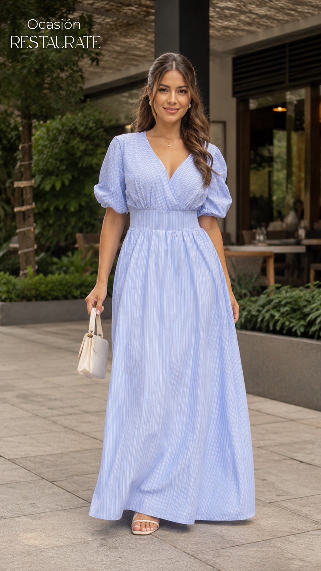 P74702 VESTIDO POPELINA RAYAS AZUL