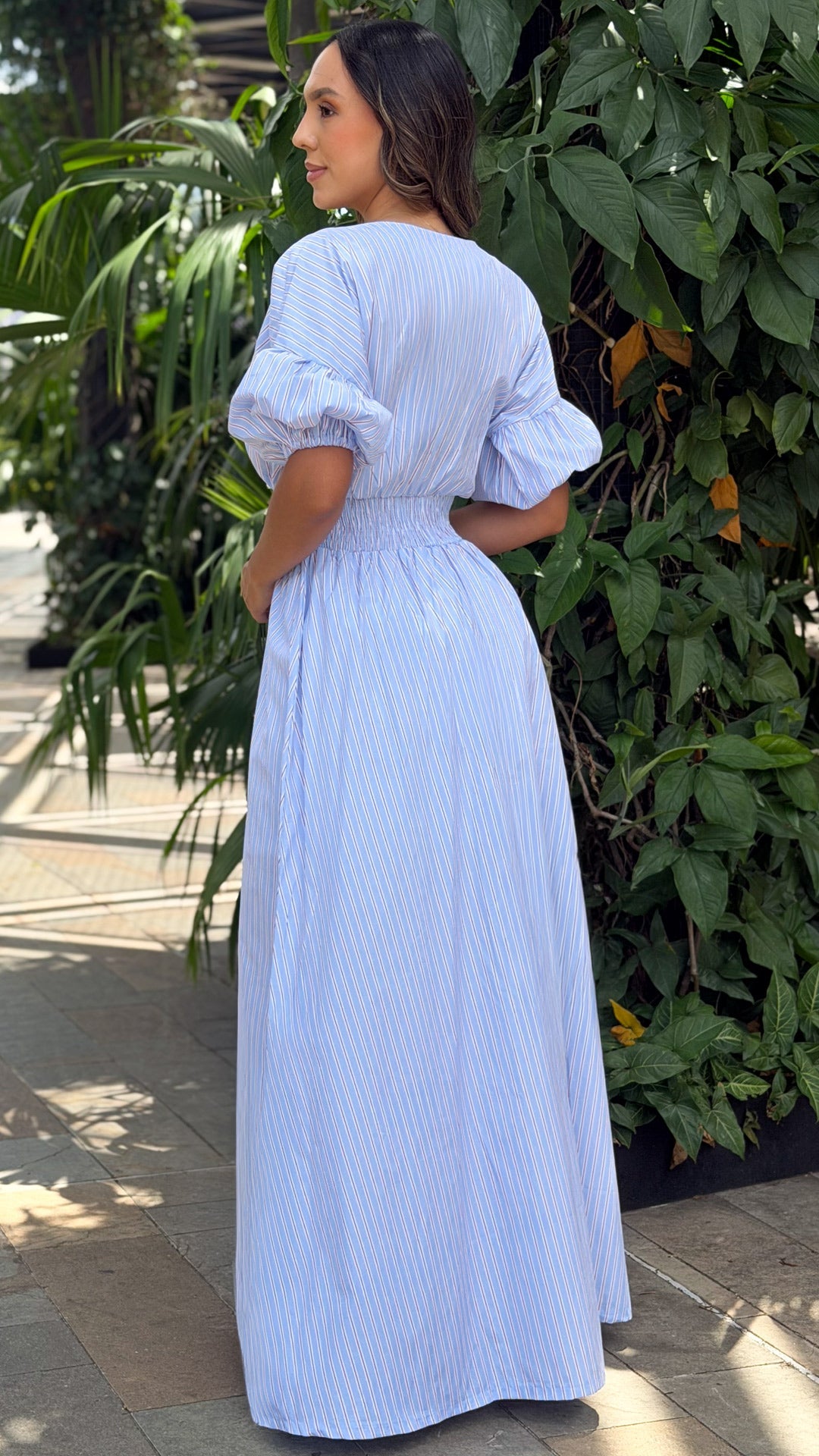 P74702 VESTIDO POPELINA RAYAS AZUL