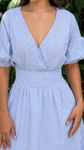 P74702 VESTIDO POPELINA RAYAS ROJO