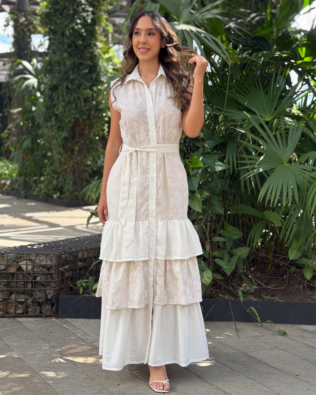 P74703 VESTIDO LINO AMARILLO